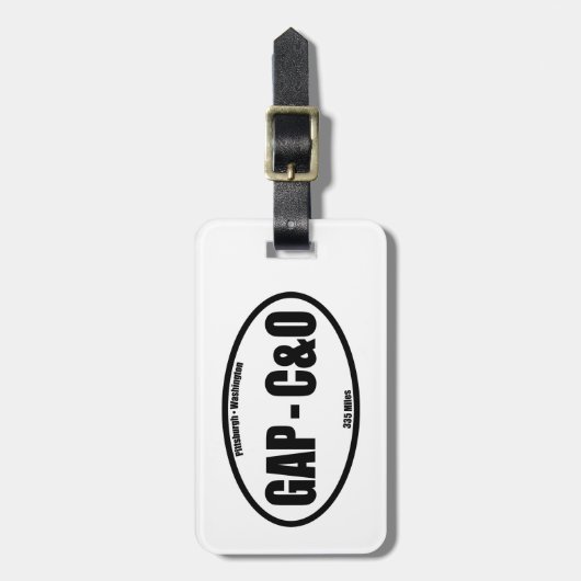 GAP - C&O Towpath Oval Bagagelabel (Voorkant verticaal)