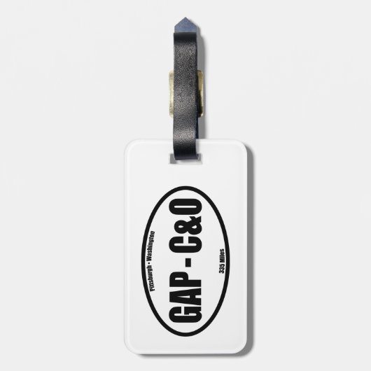 GAP - C&O Towpath Oval Bagagelabel (Achterkant verticaal)