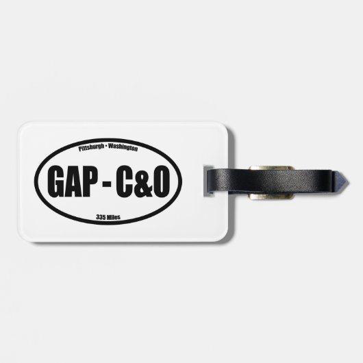 GAP - C&O Towpath Oval Bagagelabel (Achterkant horizontaal)
