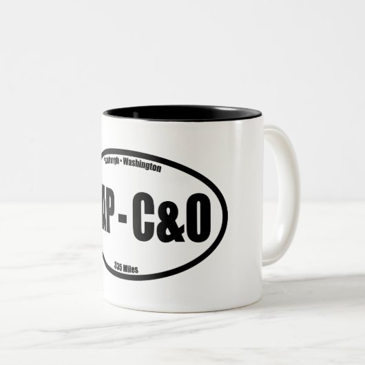 GAP - C&O Towpath Oval Tweekleurige Koffiemok (Voorkant rechts)