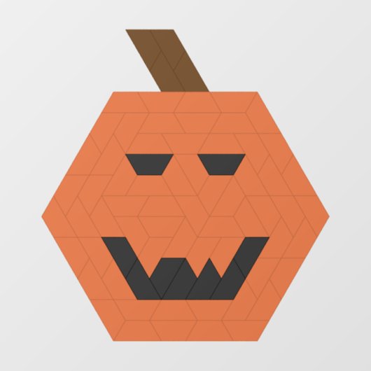 Gap-Toothed Jack-o-Lantern trapezoïde Tegel Raamsticker (Vel)