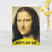 Gapped tooth Funny Monalisa Wenskaarten Kaart (Gele Bloem)