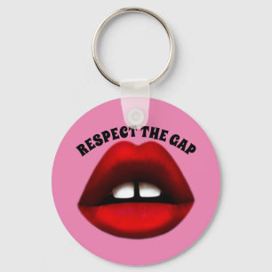Gapped tooth Girl, Classic round stickers Sleutelhanger