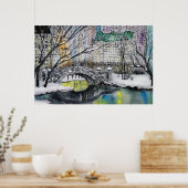 Gapstow Bridge, Central Park, New York Poster (Keuken)