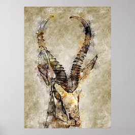 Gaqzelle  printwand poster