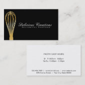 Gar whisk (goud) | Culinair Meester Visitekaartje (Voorkant / Achterkant)