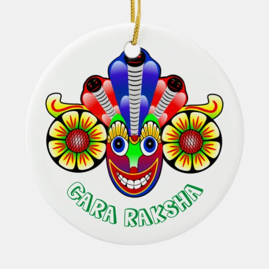 Gara Raksha Sri Lanka démon design Ornement (Devant)
