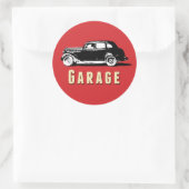 Garage bewegende retro auto label Sticker (Tas)