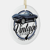  Garage Black Corvette Keramisch Ornament (Rechts)