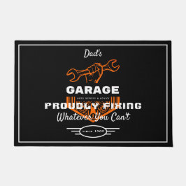 Garage Dad's of Any Name Prouly Fixing Funny Tool Deurmat