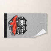 Garage de voiture classique de chèvre rouge 1966 (Serviette à main)