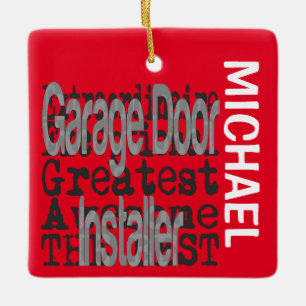Garage-deuropenbouwer Extraordinaire CUSTOM Keramisch Ornament