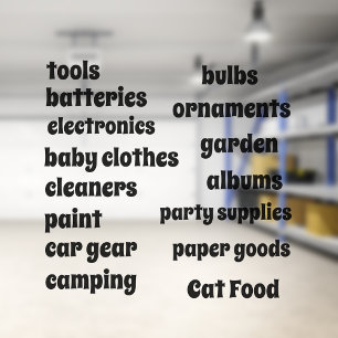 Garage die vinyl organiseert sticker