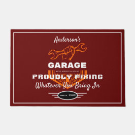 Garage Elke naam op papier, schimmelachtig Gezegde Deurmat