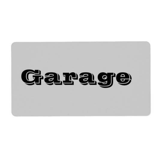 Garage Étiquettes mobiles en gris (Devant)