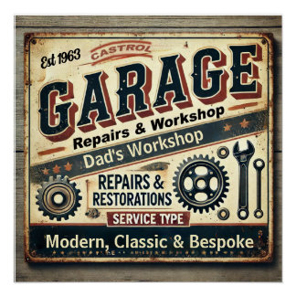   Garage Glossy Poste Perfect Poster