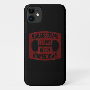 Garage Gyms Gebouw betere homeorganismen Barbell G iPhone 11 Hoesje