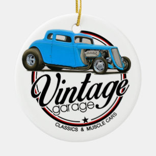 Garage Hot Rod Keramisch Ornament