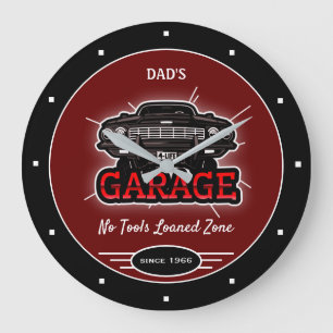 Garage Papa's of een andere naam Retro No Tools Re Grote Klok
