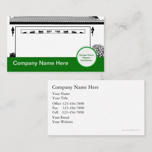 Garage Porte Carte de visite moderne (Devant / Derrière)