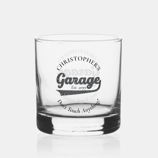 Garage Raak niets Drinkware aan Whisky Glas (Voorkant)