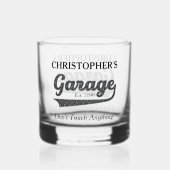 Garage Raak niets Drinkware aan Whisky Glas (Achterkant)