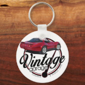  Garage Red Corvette Sleutelhanger (Voorkant)