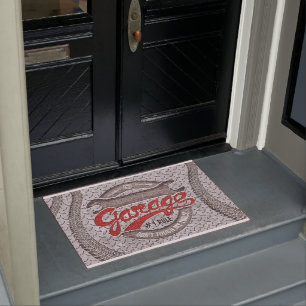 Garage Rules Doormat, Funny Cool Garage Deurmat