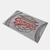 Garage Rules Doormat, Funny Cool Garage Deurmat (Schuin)