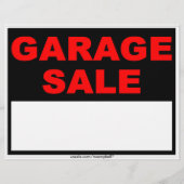 Garage Sale Flyer (Achterkant)