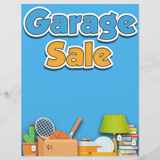 Garage Sale Flyer - 8 1/2" x 11" Sjabloon