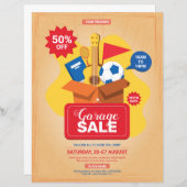 Garage Sale Flyer Sjabloon (Voorkant / Achterkant)
