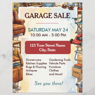 Garage Sale Flyer Sjabloon