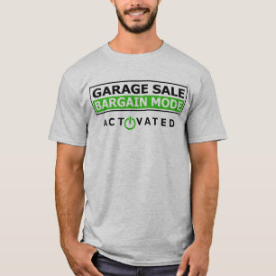 garage sale, koopjes modus, grappig shirt