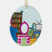 Garage Sale Stuff Keramisch Ornament (Rechts)