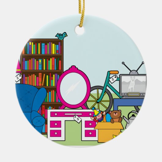 Garage Sale Stuff Keramisch Ornament (Voorkant)