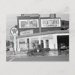 Garage & Tankstation, 1940 Briefkaart