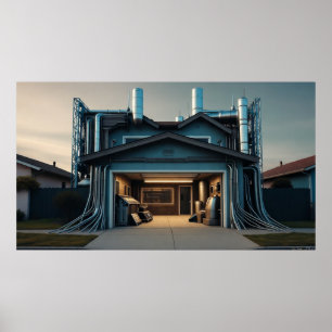 Garage Tech Upgrade waarde matte poster
