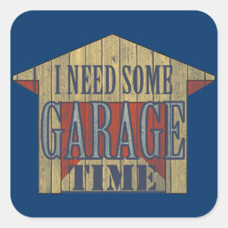 GARAGE TIME Toolbox Vierkante Sticker
