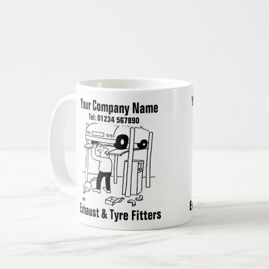 Garage Uitlaat & Bandenfitters Koffiemok (Voorkant links)