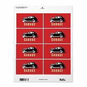 Garage Verplaatsen Opbergdoos Sticker Label (Full Sheet)