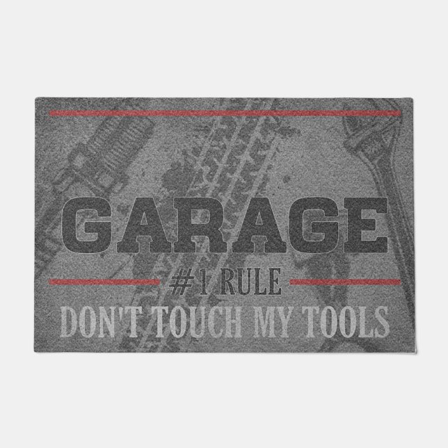Garage Welcome Mats, Doormat Garage, Custom Garage Deurmat (Voorkant)