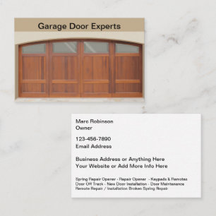 Garagedeur reparatie- en onderhouds Visitekaartjes