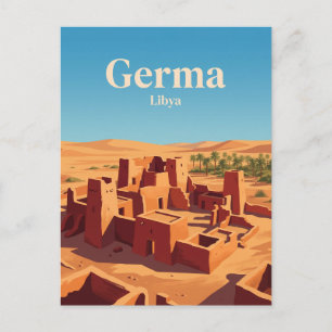 Garamantes Hoofdstad Ruïnes Libië Briefkaart