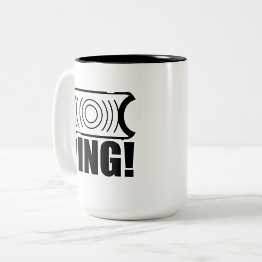 Garand en bloc Ping mug sombre image (Devant gauche)