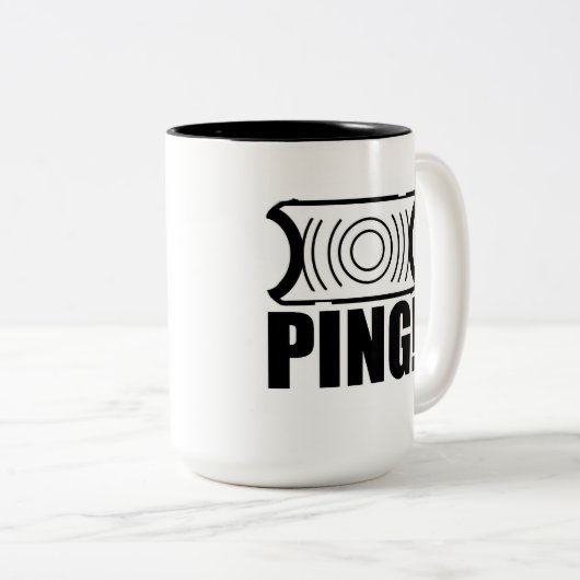 Garand en bloc Ping mug sombre image (Devant droit)