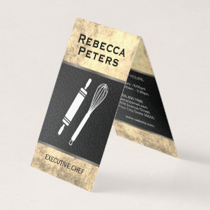 Garandeerrol Culinaire Meester Lux Goud Textuur Visitekaartjes