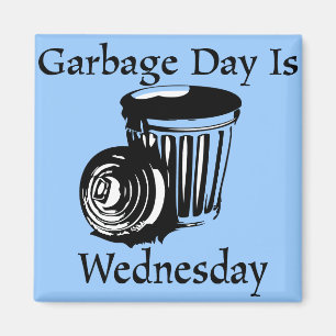 Garbage Day Woensdag Herinnering Magnet Magneet
