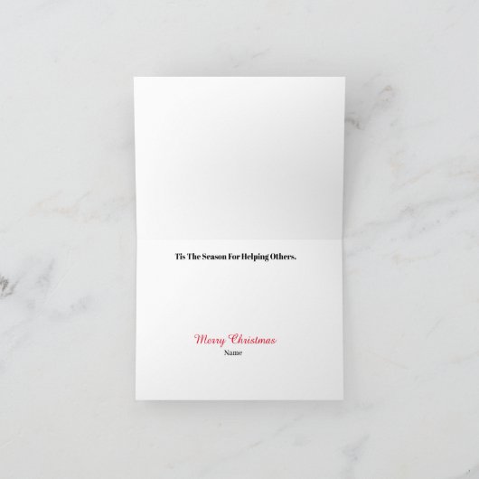 Garbage Man and Elves Christmas Card Kaart (Binnen)