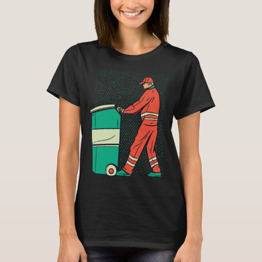 Garbage Man Cleaning Housekeeping T-shirt (Voorkant)